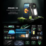 Ulefone Armor 33 Rugged Phone, 12 GB + 512 GB, 6,95 Zoll, Android 15, MediaTek Helio G100 Octa-Core, Netzwerk: 4G, OTG, NFC, LED-Beleuchtung, Armor 33