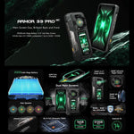 Ulefone Armor 33 Pro – Robustes Smartphone, 16 GB + 512 GB, Nachtsicht, 6,95 Zoll + 3,4 Zoll Dual-Screen, Android 14, MediaTek Dimensity 7300X Octa-Core-Prozessor, Netzwerk: 5G, OTG, NFC, Armor 33 Pro
