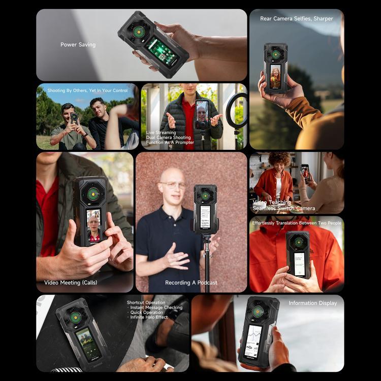 Ulefone Armor 33 Pro – Robustes Smartphone, 16 GB + 512 GB, Nachtsicht, 6,95 Zoll + 3,4 Zoll Dual-Screen, Android 14, MediaTek Dimensity 7300X Octa-Core-Prozessor, Netzwerk: 5G, OTG, NFC, Armor 33 Pro
