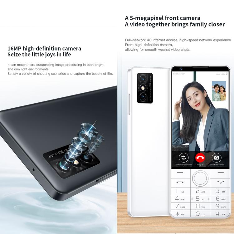 DOOV R70 Tastenhandy, 6 GB + 128 GB, 4-Zoll-Display, Android 13, Mediatek MT6762 Octa-Core-Prozessor, 4G-Netzwerk, Google Play Store-Unterstützung, mit Kamera