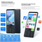 DOOV R70 Tastenhandy, 6 GB + 128 GB, 4-Zoll-Display, Android 13, Mediatek MT6762 Octa-Core-Prozessor, 4G-Netzwerk, Google Play Store-Unterstützung, mit Kamera