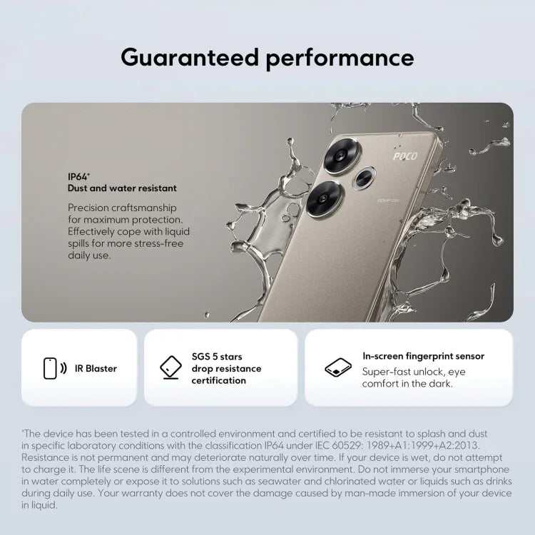 Xiaomi POCO F6 Global, 12 GB + 512 GB, Fingerabdrucksensor im Display, 6,67 Zoll Xiaomi HyperOS, Snapdragon 8s Gen 3 Octa-Core 3,0 GHz, NFC, Netzwerk: 5G, 12 GB + 512 GB