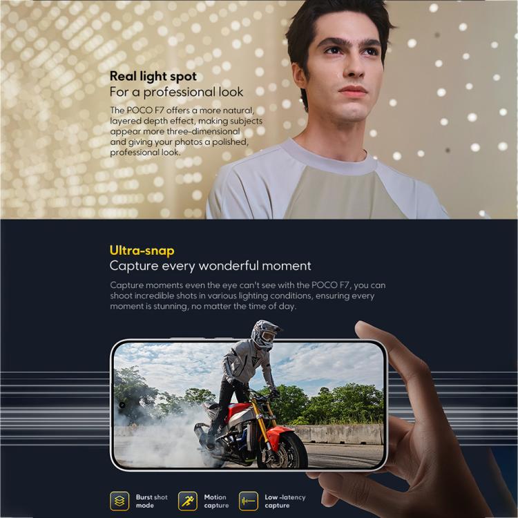 Xiaomi POCO F7 Global, 12GB+256GB, Fingerabdruck im Bildschirm, 6,83 Zoll Xiaomi HyperOS 2 Snapdragon 8s Gen 4 Octa Core, NFC, Netzwerk: 5G, 12GB+256GB