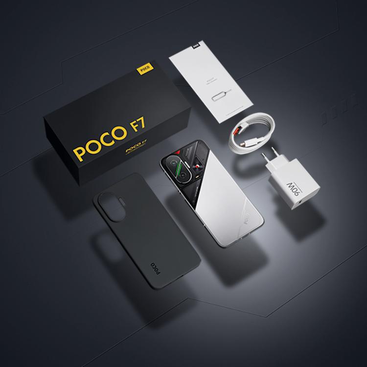 Xiaomi POCO F7 Global, 12GB+256GB, Fingerabdruck im Bildschirm, 6,83 Zoll Xiaomi HyperOS 2 Snapdragon 8s Gen 4 Octa Core, NFC, Netzwerk: 5G, 12GB+256GB