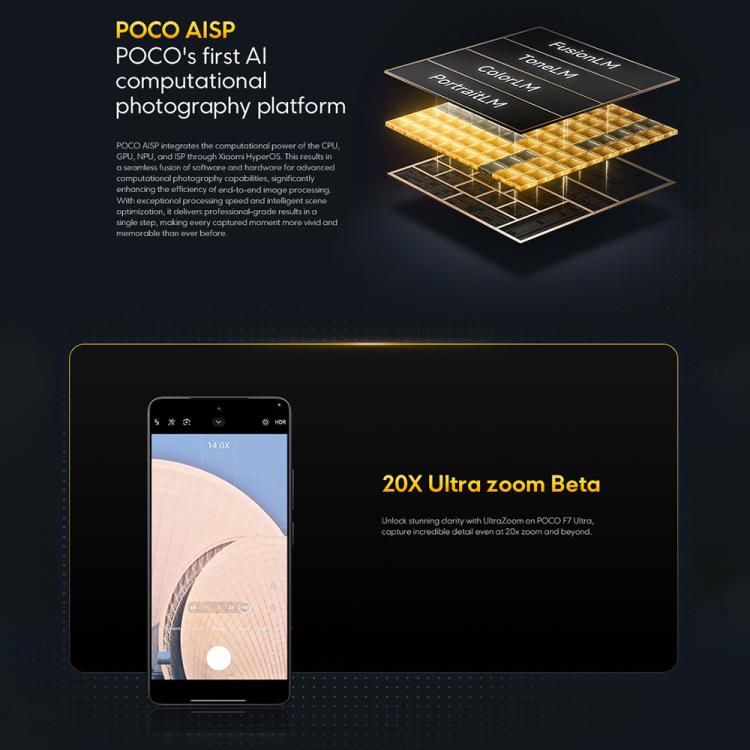 Xiaomi POCO F7 Ultra Global, 12GB+256GB, Fingerabdruck im Bildschirm, 6,67 Zoll Xiaomi HyperOS 2 Snapdragon 8 Elite Octa Core, NFC, Netzwerk: 5G, 12GB+256GB