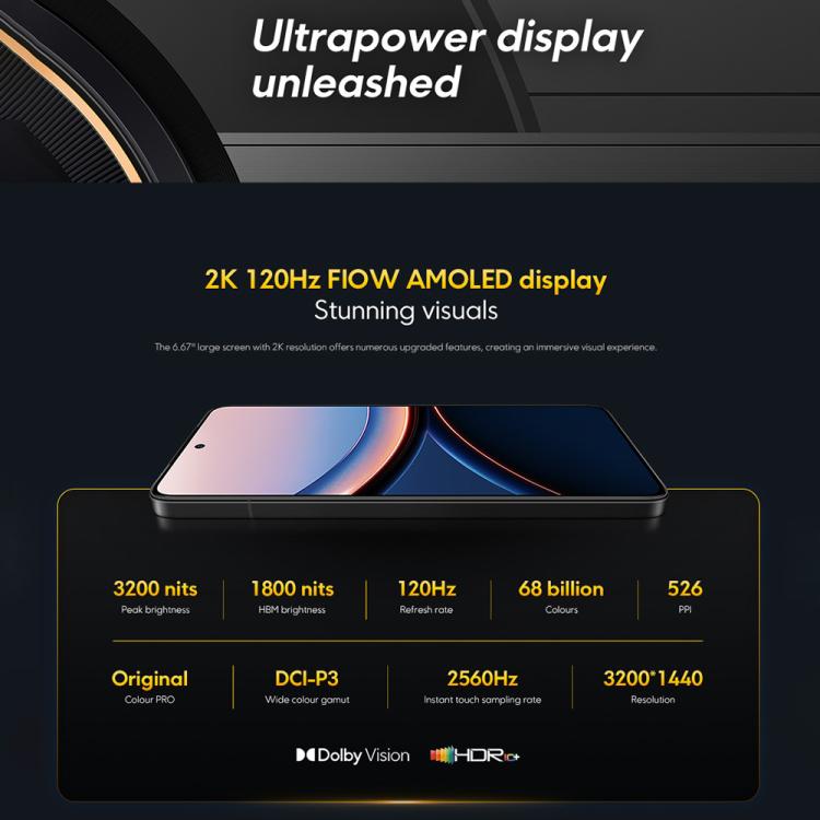 Xiaomi POCO F7 Ultra Global, 12GB+256GB, Fingerabdruck im Bildschirm, 6,67 Zoll Xiaomi HyperOS 2 Snapdragon 8 Elite Octa Core, NFC, Netzwerk: 5G, 12GB+256GB