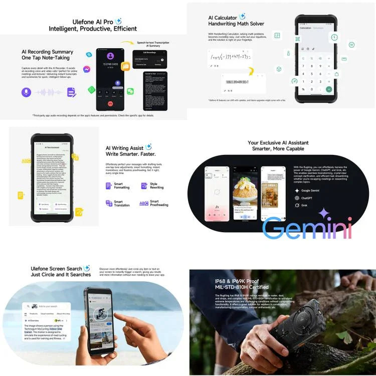 Ulefone RugKing, 8GB+256GB, IP68/IP69K Outdoor-Smartphone, 5,99 Zoll Android 15 Unisoc T7255 Octa Core, Netzwerk: 4G, NFC, OTG, RugKing, 8GB+256GB