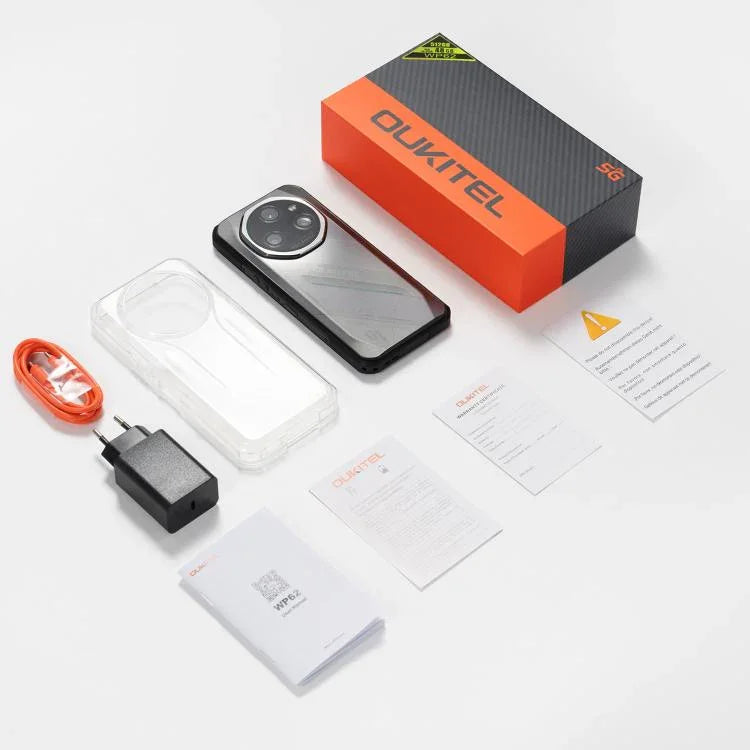 Oukitel WP62 Rugged Phone, 12 GB + 512 GB, 108-MP-Kamera, Fingerabdrucksensor, 6,6 Zoll, Android 15, MediaTek Dimensity 7025 Octa-Core-Prozessor, NFC, OTG, 5G-Netzwerk