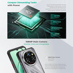 Oukitel WP62 Rugged Phone, 12 GB + 512 GB, 108-MP-Kamera, Fingerabdrucksensor, 6,6 Zoll, Android 15, MediaTek Dimensity 7025 Octa-Core-Prozessor, NFC, OTG, 5G-Netzwerk