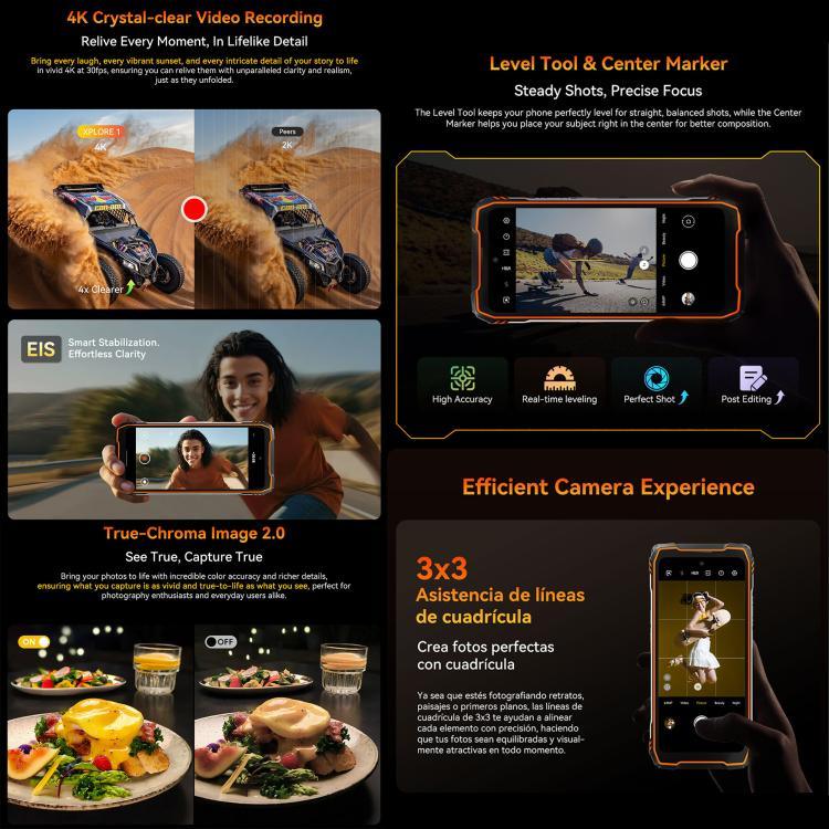 Blackview XPLORE 1, 12 GB + 256 GB, 6,78 Zoll, Android 15, Dimensity 7050 MT8791V/HZA Octa-Core-Prozessor, Netzwerk: 5G, OTG, NFC, XPLORE 1 12 GB + 256 GB