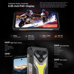Ulefone Armor 34 Pro+ Projektor, 16 GB + 512 GB, Nachtsicht, robustes Smartphone (IP68/IP69K), 6,95 Zoll, Android 15, MediaTek Dimensity 7400X Octa-Core-Prozessor, Netzwerk: 5G, NFC, OTG, Armor 34 Pro+