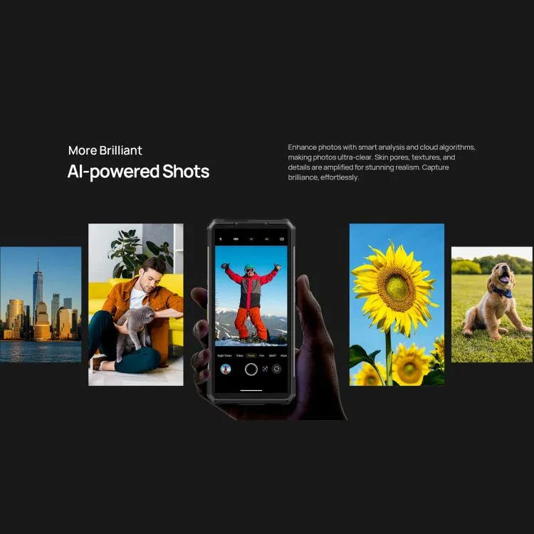 Ulefone Armor 34 Pro+ Projektor, 16 GB + 512 GB, Nachtsicht, robustes Smartphone (IP68/IP69K), 6,95 Zoll, Android 15, MediaTek Dimensity 7400X Octa-Core-Prozessor, Netzwerk: 5G, NFC, OTG, Armor 34 Pro+