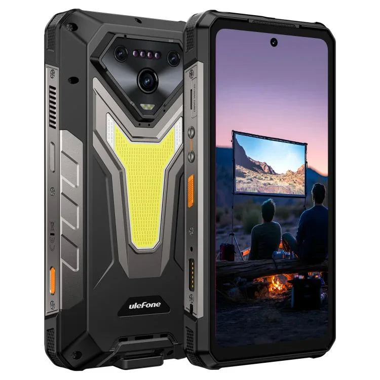 Ulefone Armor 34 Pro+ Projektor, 16 GB + 512 GB, Nachtsicht, robustes Smartphone (IP68/IP69K), 6,95 Zoll, Android 15, MediaTek Dimensity 7400X Octa-Core-Prozessor, Netzwerk: 5G, NFC, OTG, Armor 34 Pro+