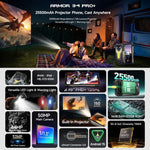 Ulefone Armor 34 Pro+ Projektor, 16 GB + 512 GB, Nachtsicht, robustes Smartphone (IP68/IP69K), 6,95 Zoll, Android 15, MediaTek Dimensity 7400X Octa-Core-Prozessor, Netzwerk: 5G, NFC, OTG, Armor 34 Pro+