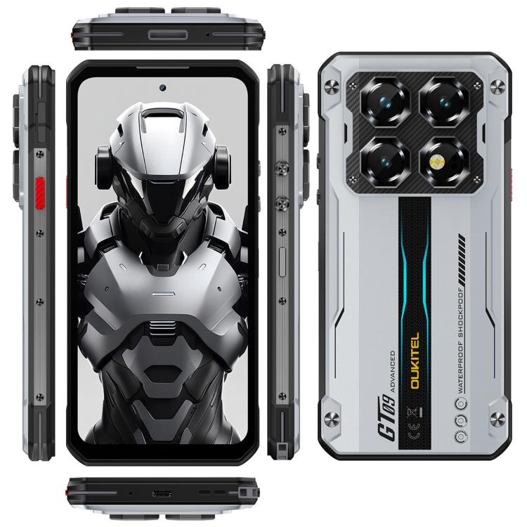 Oukitel WP60 Robust Telefon, 8GB+256GB, Nachtsicht, 108MP Kamera, Seitlicher Fingerabdruck, 7,2 Zoll Android 15 MediaTek Dimensity 7025 Octa Core, NFC, OTG, Netzwerk: 5G, 8GB+256GB