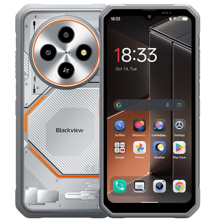 Blackview FORT 2 Robust Telefon, 8GB+256GB, 6,56 Zoll Android 15 MediaTek MT6769V/CB Helio G81 Octa Core, Netzwerk: 4G, OTG, NFC, 8GB+256GB