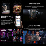 Blackview FORT 2 Robust Telefon, 8GB+256GB, 6,56 Zoll Android 15 MediaTek MT6769V/CB Helio G81 Octa Core, Netzwerk: 4G, OTG, NFC, 8GB+256GB