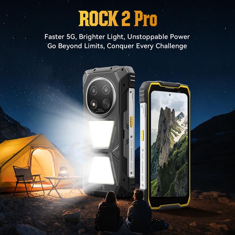 Blackview ROCK 2 Pro Robustes Telefon, 8GB+256GB, 6,67 Zoll Android 16 Unisoc UMS9620 T8100 Octa Core, Netzwerk: 5G, OTG, NFC