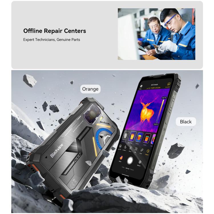 Blackview ROCK 3 Robust Telefon, Wärmebildkamera, 8GB+256GB, 6,78 Zoll Android 16 MT8781 Helio G100 Octa Core, Netzwerk: 4G, OTG, NFC