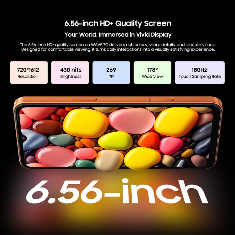Blackview WAVE 7C, 4GB+64GB, 6,56 Zoll Android 16 Unisoc UMS312 Tiger T310 Quad Core, Netzwerk: 4G, OTG, 4GB+64GB