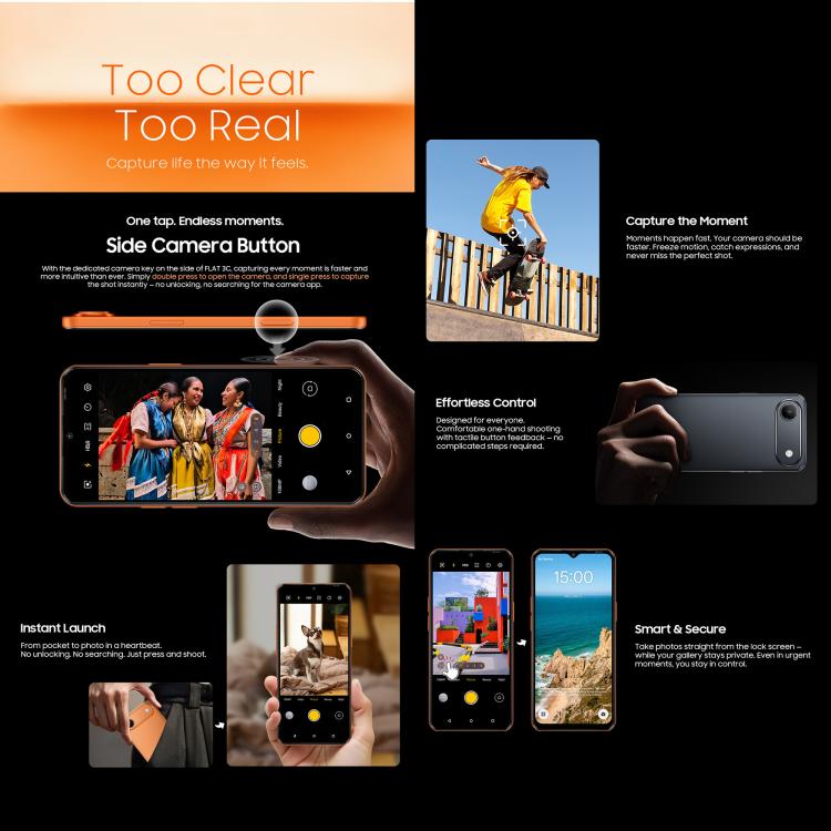 Blackview Oscal FLAT 3C, 4GB+64GB, 6,56 Zoll Android 16 Unisoc UMS312 T310 Quad Core, OTG, Netzwerk: 4G, 4GB+64GB