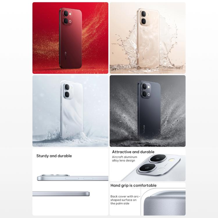 vivo Y500i, 8GB+128GB, Seitlicher Fingerabdrucksensor, 6,75 Zoll Android 16 OriginOS 6 Snapdragon 4 Gen Octa Core, OTG, NFC, Netzwerk: 5G, 8GB+128GB