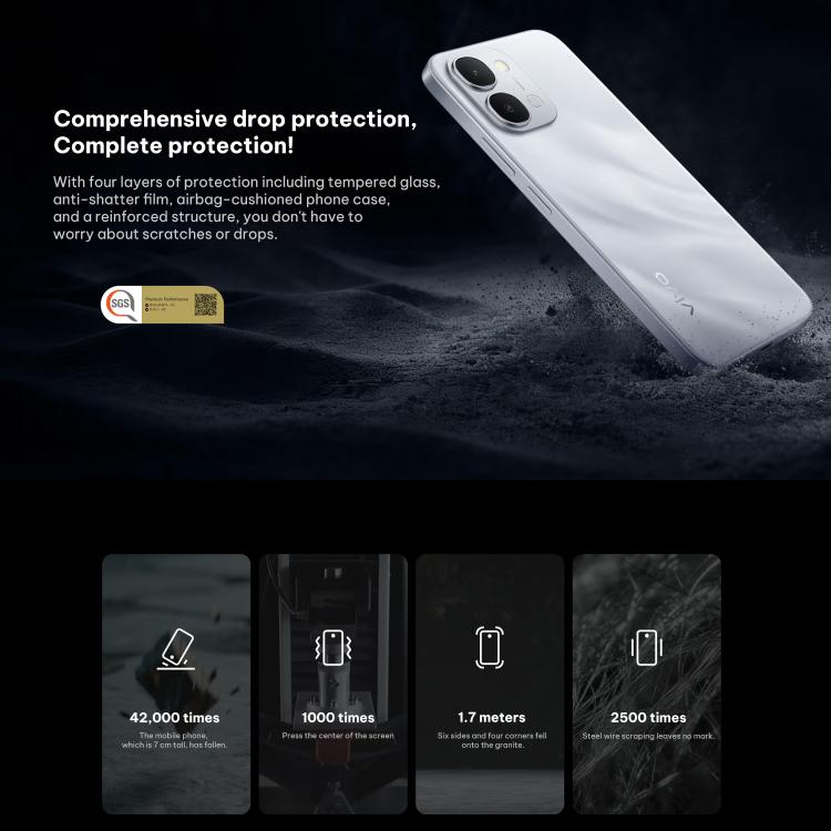 vivo Y500i, 8GB+128GB, Seitlicher Fingerabdrucksensor, 6,75 Zoll Android 16 OriginOS 6 Snapdragon 4 Gen Octa Core, OTG, NFC, Netzwerk: 5G, 8GB+128GB
