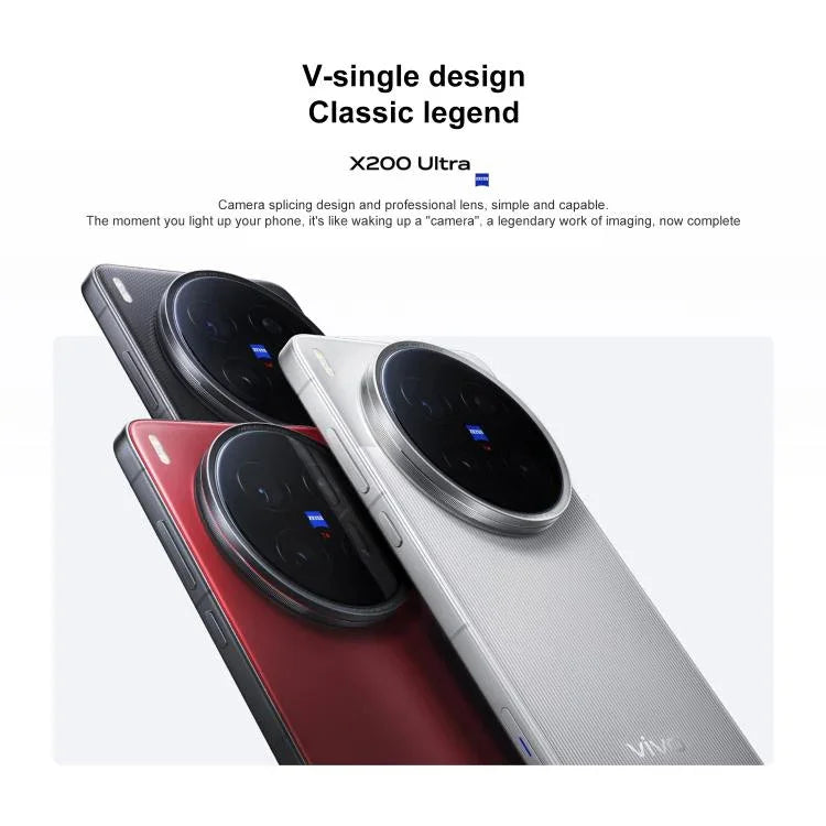 vivo X200 Ultra, 16 GB + 512 GB, Gesichtserkennung / 3D-Ultraschall-Fingerabdrucksensor, 6,82 Zoll OriginOS 5 / Android 15, Snapdragon 8 Elite Octa-Core-Prozessor, OTG, NFC, 5G-Netzwerk, Google Play-Unterstützung, 16 GB + 512 GB