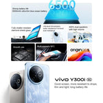 vivo Y300i, 12 GB + 512 GB, Gesichtserkennung/seitlicher Fingerabdrucksensor, 6,68 Zoll, Android 15 OriginOS 5, Snapdragon 4 Gen 2 Octa-Core-Prozessor, OTG, NFC, Netzwerk: 5G, 12 GB + 512 GB