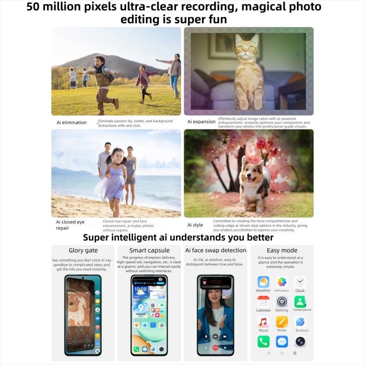 Honor Play10T, 12 GB + 256 GB, seitlicher Fingerabdrucksensor, 6,8 Zoll, Android 15, Magic OS 9.0, Snapdragon 6s Gen 3 Octa-Core-Prozessor, Netzwerk: 5G, 12 GB + 256 GB