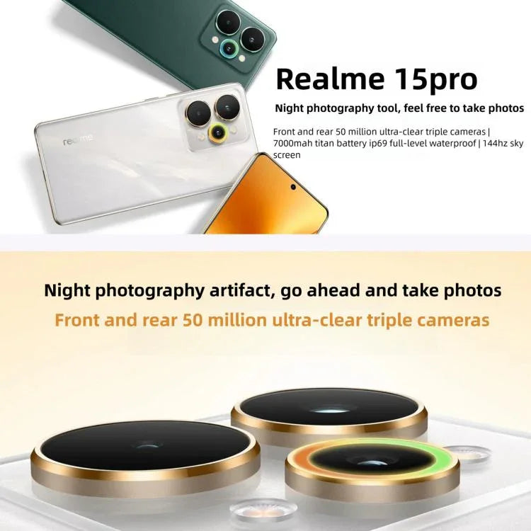 Realme 15 Pro, 16 GB + 512 GB, 6,8 Zoll, Realme UI 6.0, Android 15, Snapdragon 7. Generation 4 Octa-Core-Prozessor, NFC, Netzwerk: 5G, 16 GB + 512 GB
