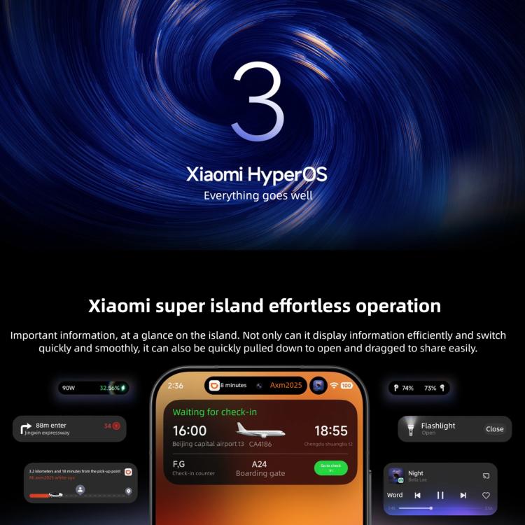 Xiaomi 17, 12 GB + 256 GB, 3D-Ultraschall-Fingerabdrucksensor, 6,3 Zoll Xiaomi HyperOS 3, Snapdragon 8 Elite Gen 5 Octa-Core-Prozessor, NFC, Netzwerk: 5G, 12 GB + 256 GB