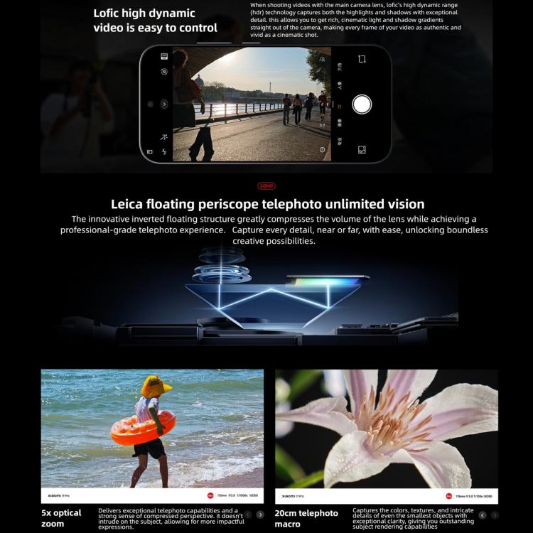 Xiaomi 17 Pro, 12 GB + 512 GB, 3D-Ultraschall-Fingerabdrucksensor, 6,3 Zoll Xiaomi HyperOS 3, Snapdragon 8 Elite Gen 5 Octa-Core-Prozessor, NFC, Netzwerk: 5G, 12 GB + 512 GB