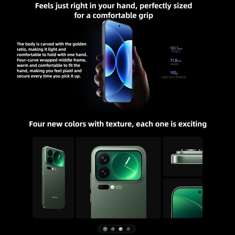 Xiaomi 17 Pro, 16 GB + 512 GB, 3D-Ultraschall-Fingerabdrucksensor, 6,3 Zoll Xiaomi HyperOS 3, Snapdragon 8 Elite Gen 5 Octa-Core-Prozessor, NFC, Netzwerk: 5G, 16 GB + 512 GB