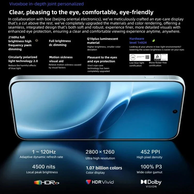 vivo X300 Pro, 12 GB + 256 GB, 6,78 Zoll OriginOS 6 Android 16 Dimensity 9500 Octa-Core, OTG, NFC, Netzwerk: 5G, 12 GB + 256 GB