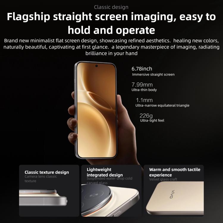 vivo X300 Pro, 16 GB + 512 GB, 6,78 Zoll OriginOS 6 Android 16, Dimensity 9500 Octa-Core, OTG, NFC, Netzwerk: 5G, 16 GB + 512 GB