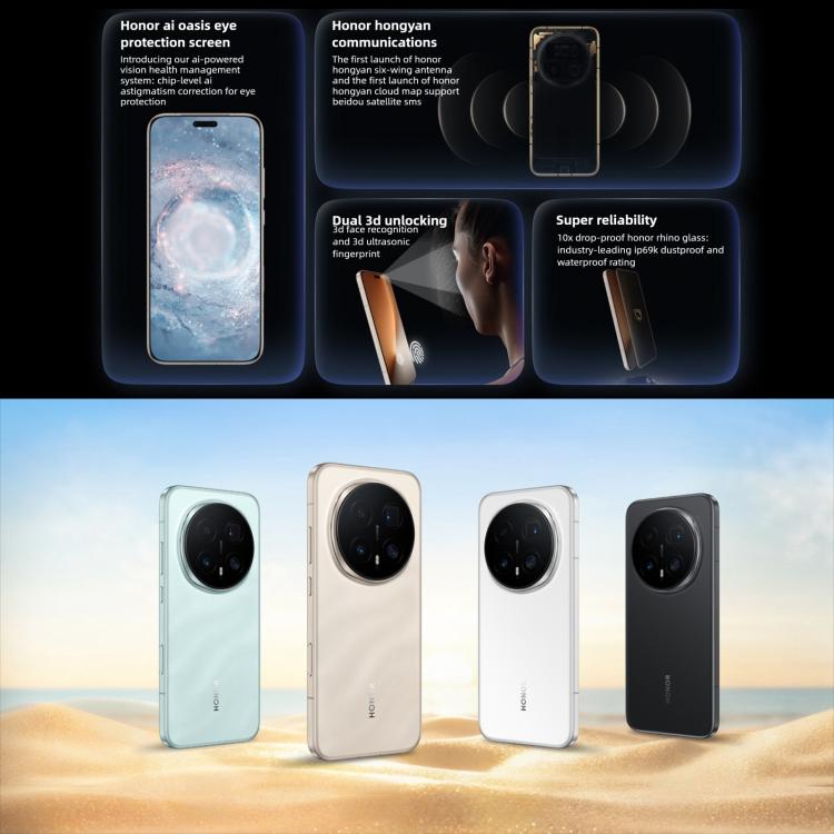 Honor Magic8 Pro, 12 GB + 256 GB, Fingerabdrucksensor im Display, 6,71 Zoll MagicOS 10.0 / Android 16, Snapdragon 8 Elite Gen 5 Octa-Core-Prozessor, Netzwerk: 5G, NFC, OTG, 12 GB + 256 GB