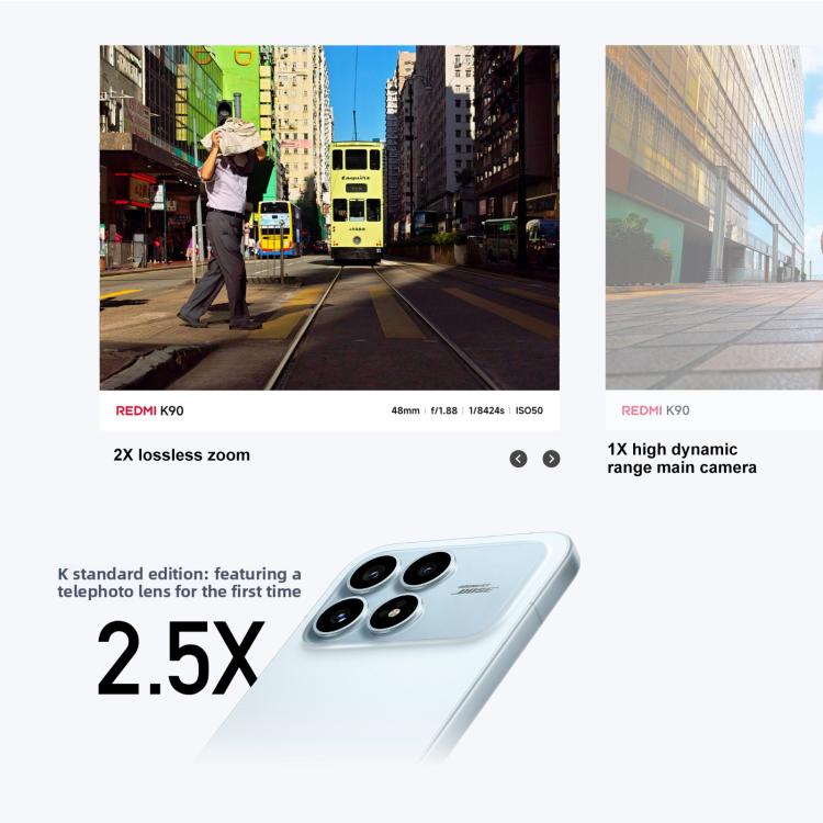 Xiaomi Redmi K90, 16 GB + 256 GB, 6,59 Zoll Xiaomi HyperOS 3, Snapdragon 8 Elite Octa-Core-Prozessor, NFC, Netzwerk: 5G, 16 GB + 256 GB