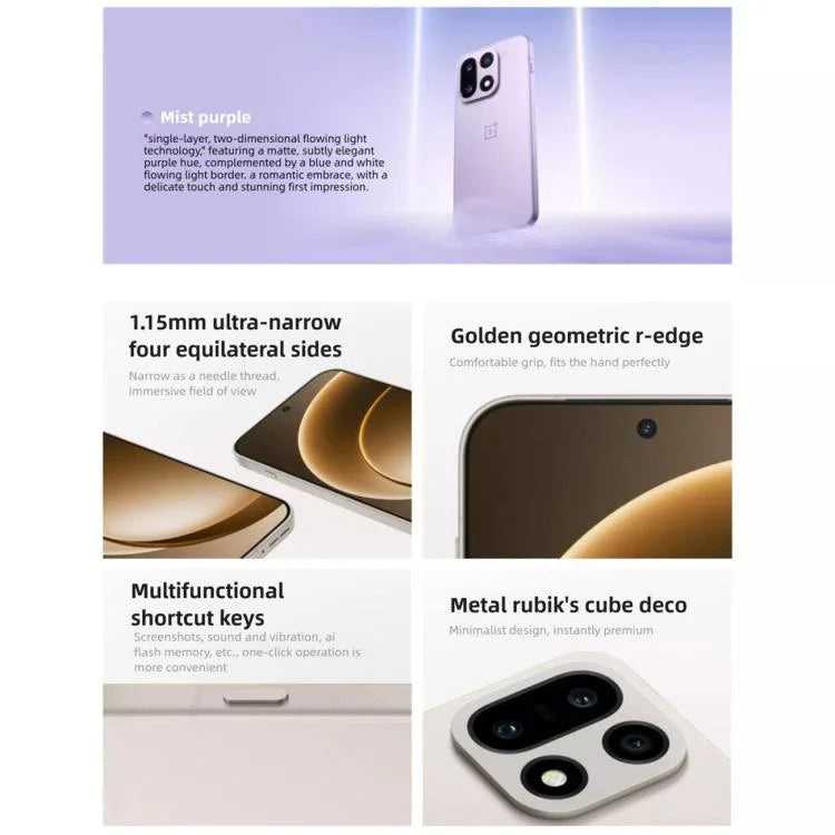 OnePlus 15, 16 GB + 512 GB, Fingerabdrucksensor im Display, 6,78 Zoll ColorOS 16.0, Snapdragon 8 Elite Gen 5 Octa-Core-Prozessor, NFC, Netzwerk: 5G, 16 GB + 512 GB