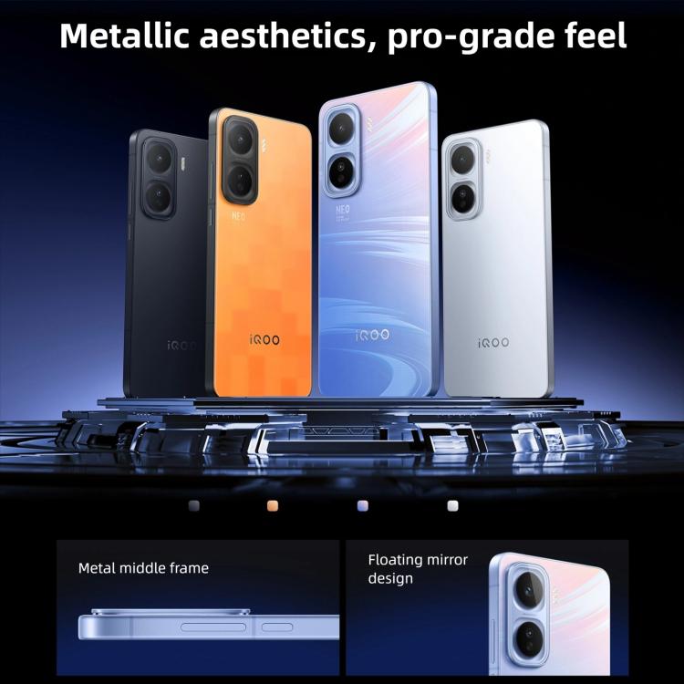 vivo iQOO Neo11, 12 GB + 256 GB, Gesichtserkennung/Fingerabdrucksensor im Display, 6,82 Zoll Android 16 OriginOS 6 Snapdragon 8 Elite Octa-Core, OTG, NFC, Netzwerk: 5G, iQOO Neo11, 12 GB + 256 GB