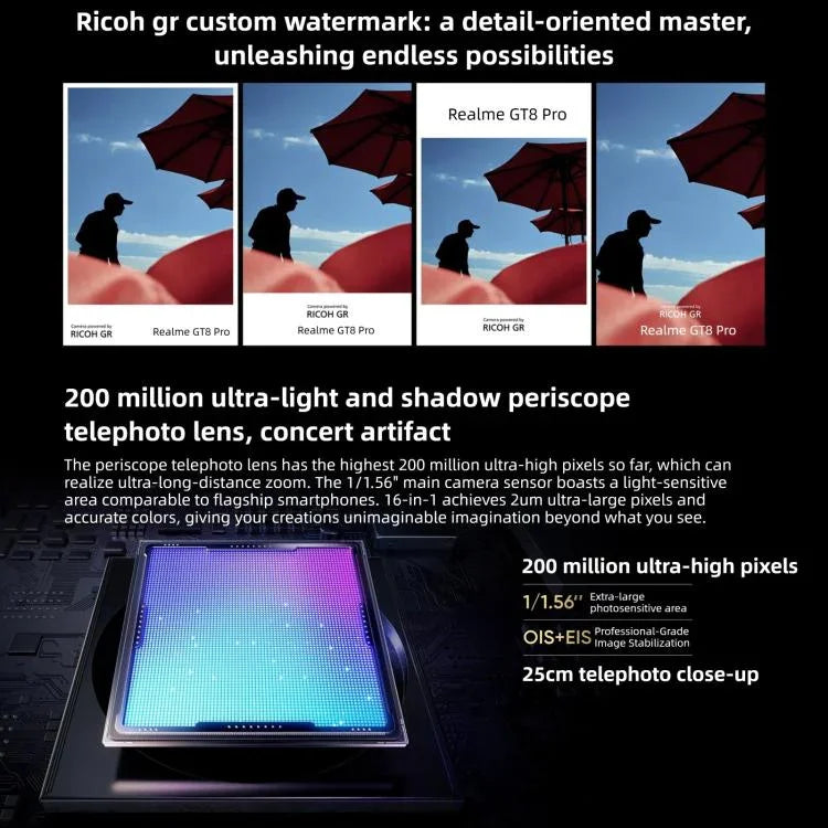 Realme GT8 Pro, 12 GB + 256 GB, 6,79 Zoll, Realme UI 7.0, Snapdragon 8 Elite Gen 5 Octa-Core, NFC, Netzwerk: 5G, 12 GB + 256 GB