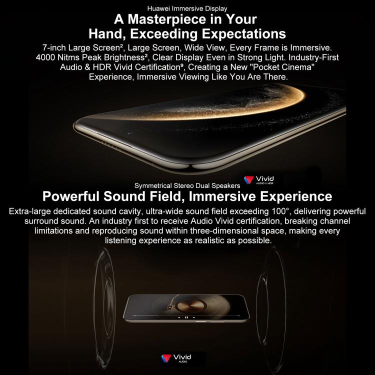 HUAWEI Mate 70 Air, 12 GB + 256 GB, seitlicher Fingerabdrucksensor, 7 Zoll, HarmonyOS 5.1, Kirin 9020B, NFC, OTG, unterstützt Google Play nicht, 12 GB + 256 GB