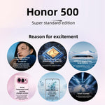 Honor 500, 12 GB + 256 GB, Fingerabdrucksensor im Display, 6,55 Zoll MagicOS 10.0 / Android 16, Snapdragon 8s Gen 4 Octa-Core-Prozessor, Netzwerk: 5G, NFC, OTG