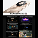 HUAWEI Mate 80 Pro, 12 GB + 512 GB, seitlicher Fingerabdrucksensor, 6,75 Zoll HarmonyOS 6.0, Kirin 9030, NFC, OTG, unterstützt Google Play nicht, 12 GB + 512 GB