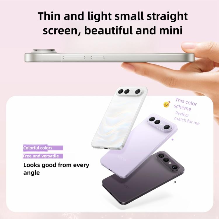 vivo S50 Pro mini, 16GB+512GB, 3D Fingerabdruck, 6,31 Zoll Android 16 OriginOS 6 Snapdragon 8 Gen 5 Octa Core, OTG, NFC, Netzwerk: 5G, Unterstützt Google Play, 16GB+512GB
