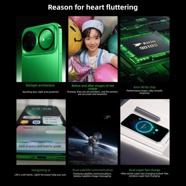 Huawei nova 15 Pro, Kunlun-Glas, 12GB+512GB, Seitliche Fingerabdruckerkennung, 6,84 Zoll HarmonyOS 6.0 Kirin 9010S Octa Core, NFC, OTG, Unterstützt kein Google Play, 12GB+512GB
