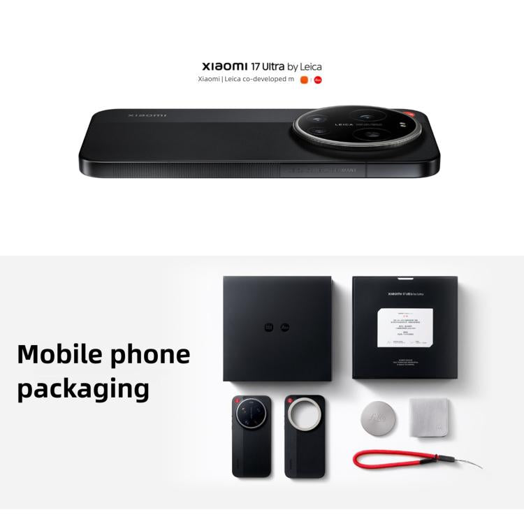 Xiaomi 17 Ultra von Leica, 16GB+1TB, 3D Ultraschall-Fingerabdruck, 6,9 Zoll Xiaomi HyperOS 3 Snapdragon 8 Elite Gen 5 Octa Core, NFC, Netzwerk: 5G, von Leica, 16GB+1TB