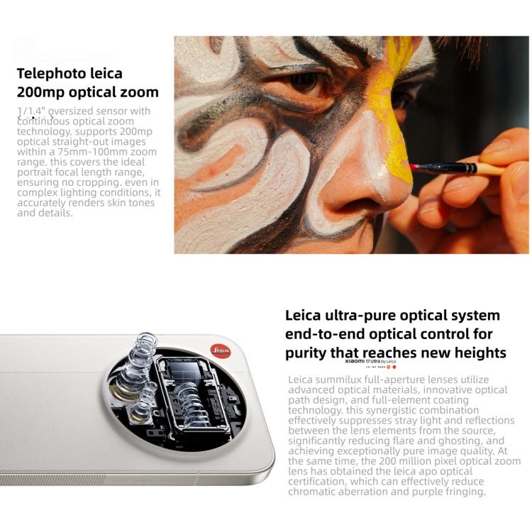 Xiaomi 17 Ultra von Leica, 16GB+512GB, 3D Ultraschall-Fingerabdruck, 6,9 Zoll Xiaomi HyperOS 3 Snapdragon 8 Elite Gen 5 Octa Core, NFC, Netzwerk: 5G, von Leica, 16GB+512GB
