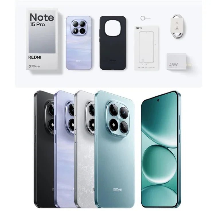 Xiaomi Redmi Note 15 Pro 5G, 12 GB + 256 GB, 6,83 Zoll Xiaomi HyperOS 2, Dimensity 7400-Ultra Octa-Core-Prozessor, Netzwerk: 5G, NFC, 12 GB + 256 GB