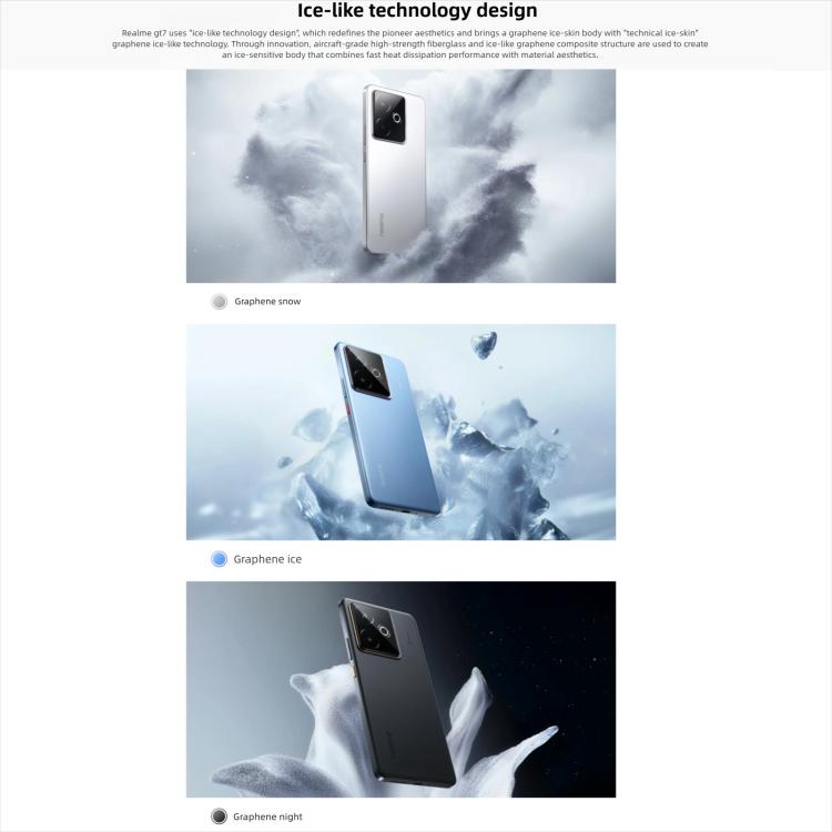 Realme GT7, 12 GB + 256 GB, 6,8 Zoll, Android 15 / Realme UI 6.0, MediaTek Dimensity 9400+ Octa-Core, NFC, 5G-Netzwerk, Google Play-Unterstützung, 12 GB + 512 GB